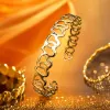 The golden heart-shaped hollowed-out bracelet is a fashionable, simple and versatile wrist accessory for women Specification image
